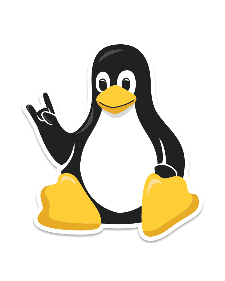 Tux Rocking Decal – Linux Foundation Store