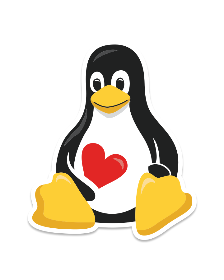 Tux Heart Decal