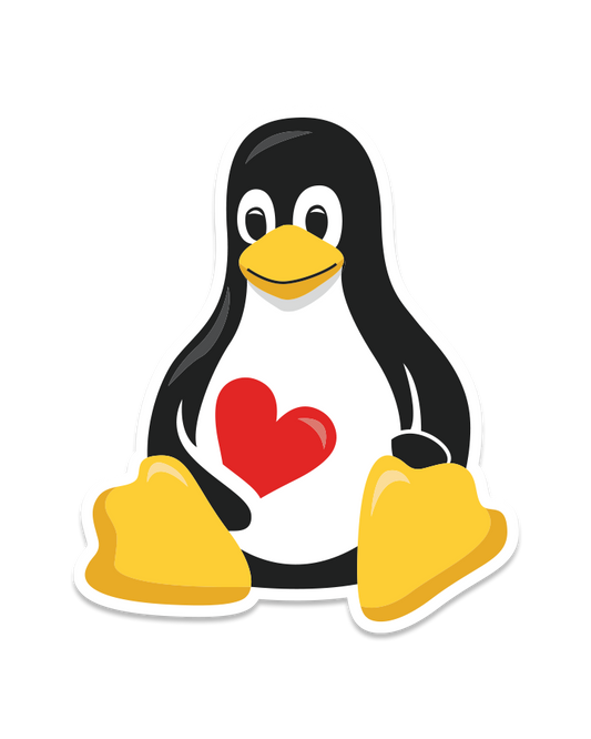 Tux Heart Decal